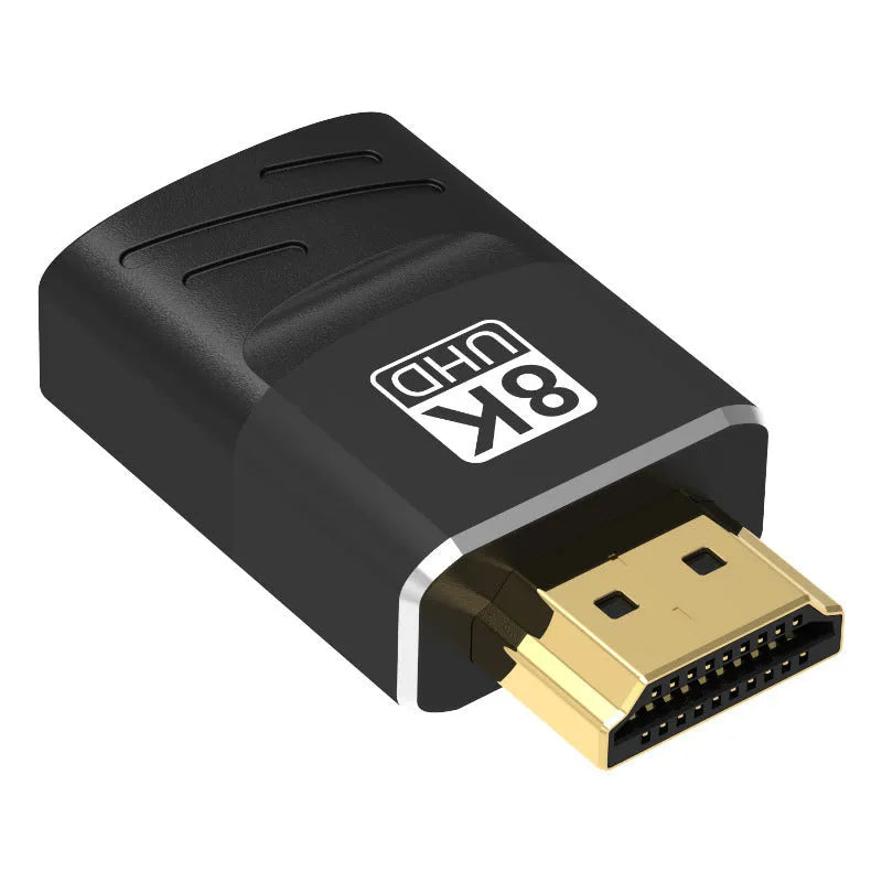 8K HDMI interface converter male to female with gold-plated connectors and PVC cable 1m length