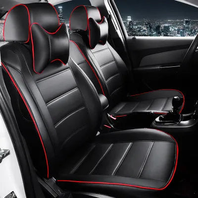 Universal leather car seat cover in binding style design with four colour options