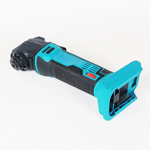 Brushless lithium battery grass trimmer with metal construction and accessories in a plastic storage case.