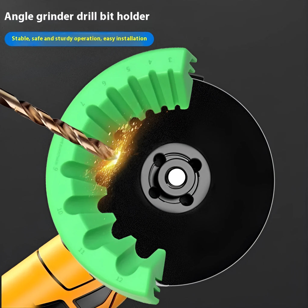 Angle grinder grinding bit bracket holder in patent finish for silicon sealant applications