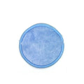 Red and blue velvet makeup remover pads with organic cotton mesh storage bag