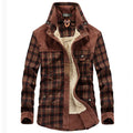 Business casual cotton shirt coat loose fit long sleeve black brown army colour men's coat