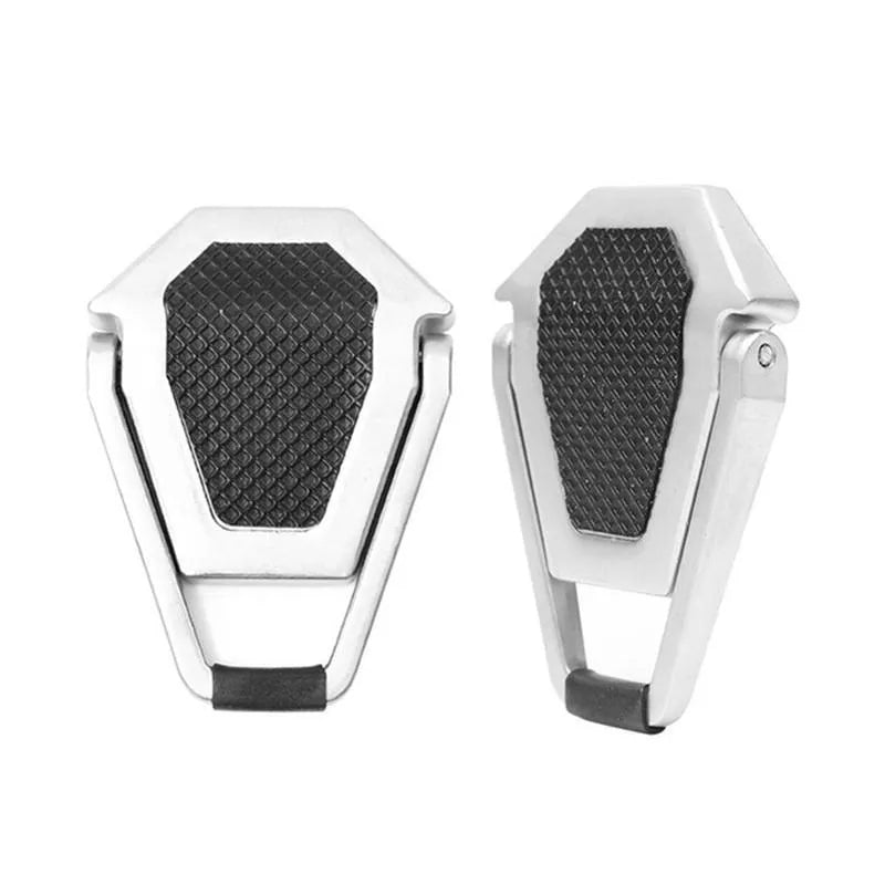 Foldable aluminium laptop bracket with 3M adhesive measuring 4.8cm x 3.5cm