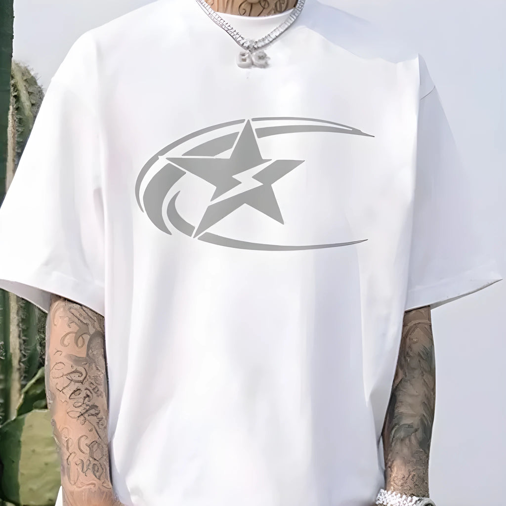 Men's pure cotton short sleeve t-shirt in Japanese retro style solid colour design