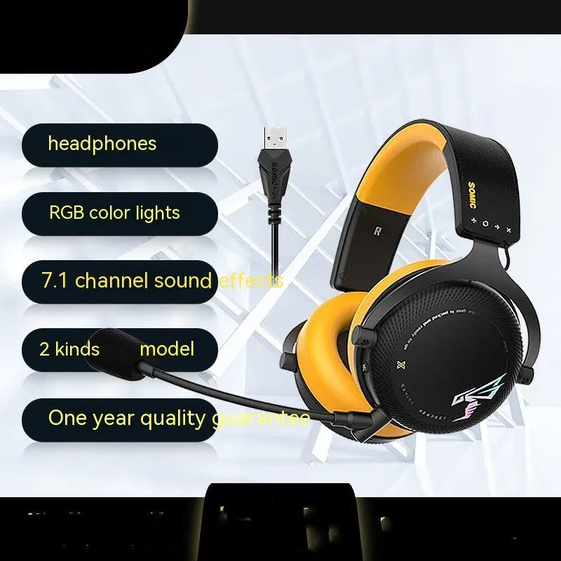 G760 head-mounted headphones with microphone, 50mm moving coil drivers, wired USB or wireless three-template version