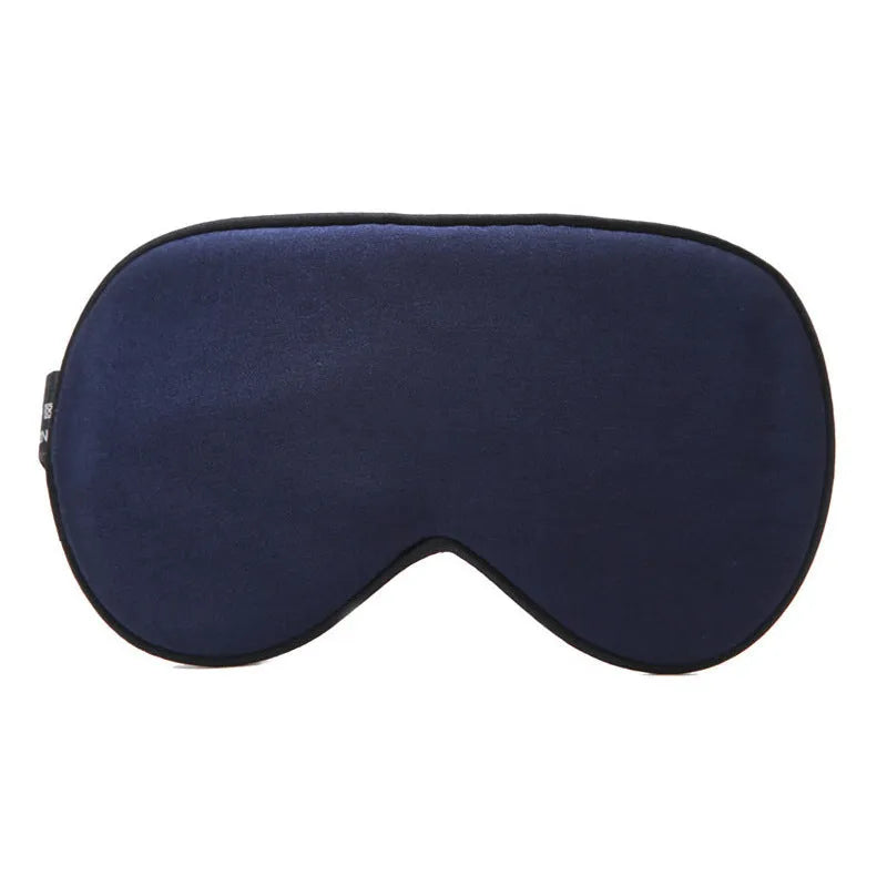 Double-sided mulberry silk sleep mask in various colours showing embroidered and printed designs.