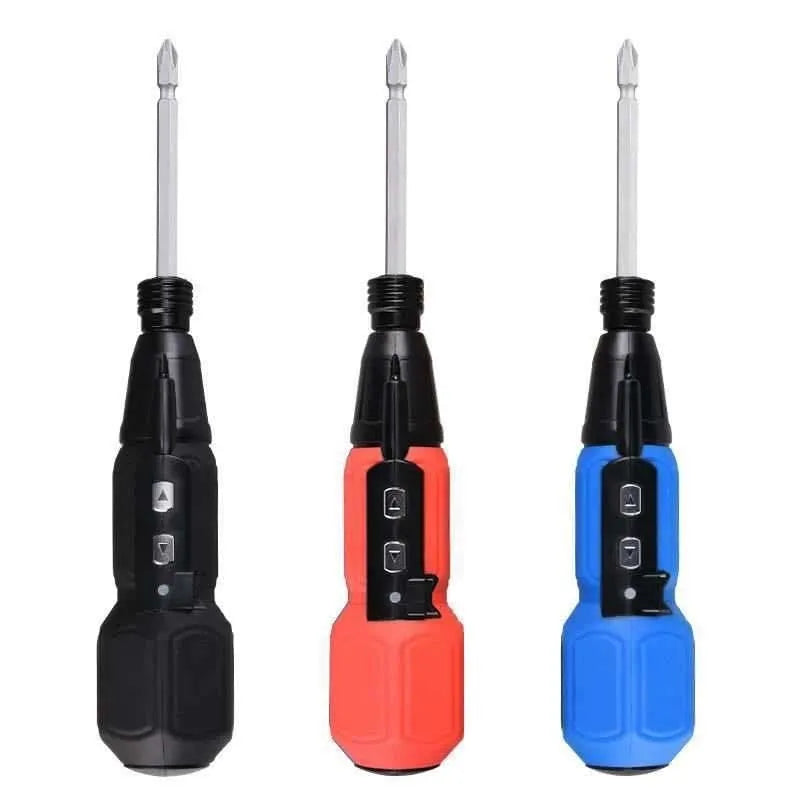 Alloy steel straight handle electric screwdriver with 36V lithium battery in black or blue colour
