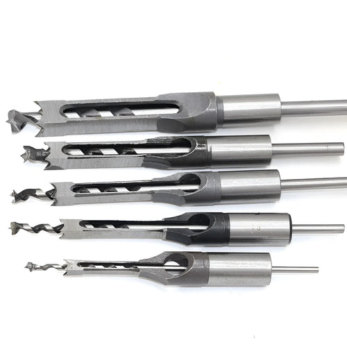 Alloy steel woodworking square hole drill tapper for mortise machine, multiple sizes from 6mm to 30mm