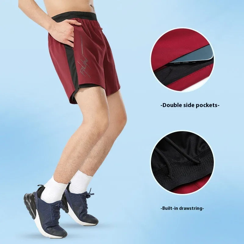 Men's low-waist solid-colour basketball shorts made from polyester fabric.