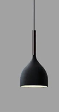 Nordic three-head modern minimalist pendant light for living room dining room in black