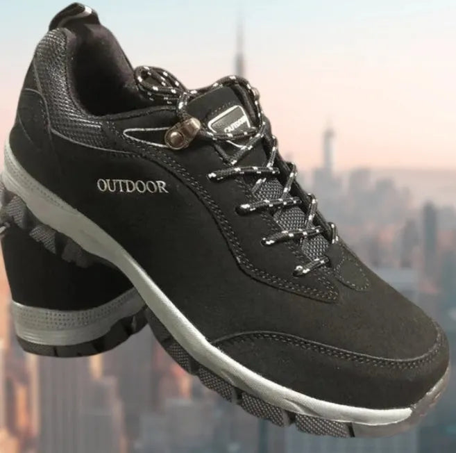 Men's outdoor hiking shoes in large sizes with mesh lining and low-cut design