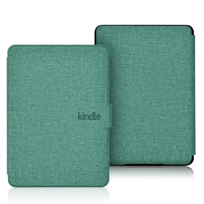 Hard plastic leather-style protective case for Kindle Paperwhite with magnetic closure in multiple colours.