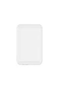 Magnetic wireless power bank in multiple colours showing dimensions 85mm by 55mm.
