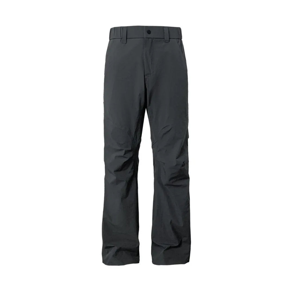 Men's 3D cutting deconstructed casual trousers in a straight leg style, shown in Army Green colour.