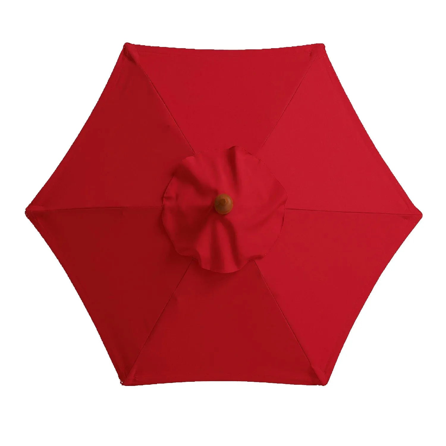 Outdoor manual long handle rainproof sun umbrella in beige, 2.7m diameter with 8-bone frame