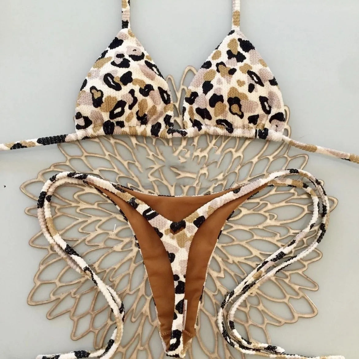 Women's printed bikini swimsuit in a briefs style with quick-dry fabric, shown in colour RT2110.