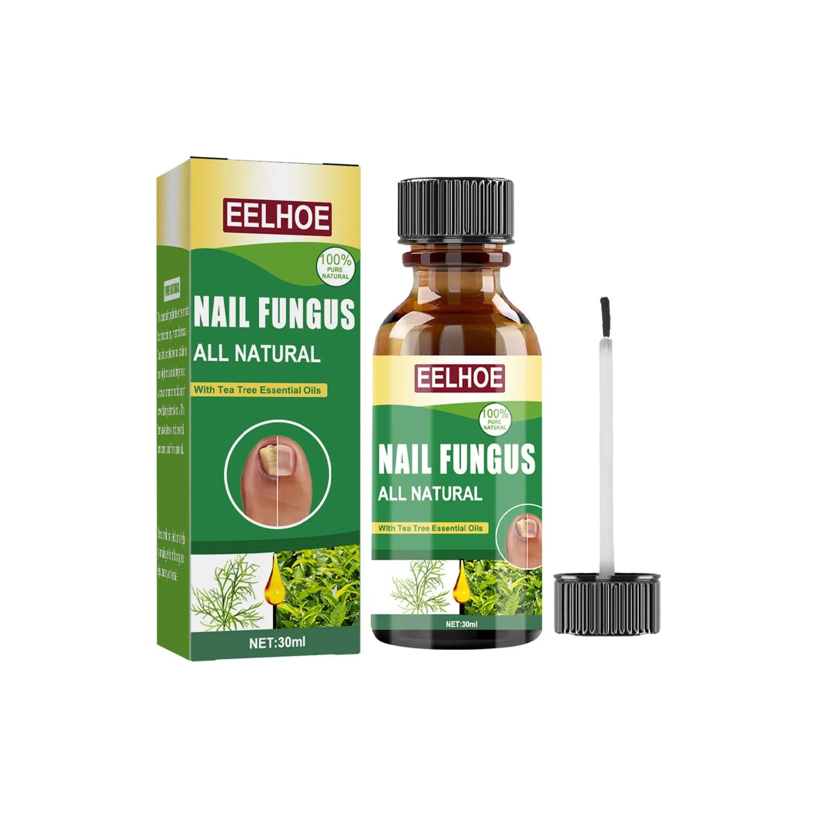 30ml tea tree oil foot and hand nail treatment bottle for brittle nail care
