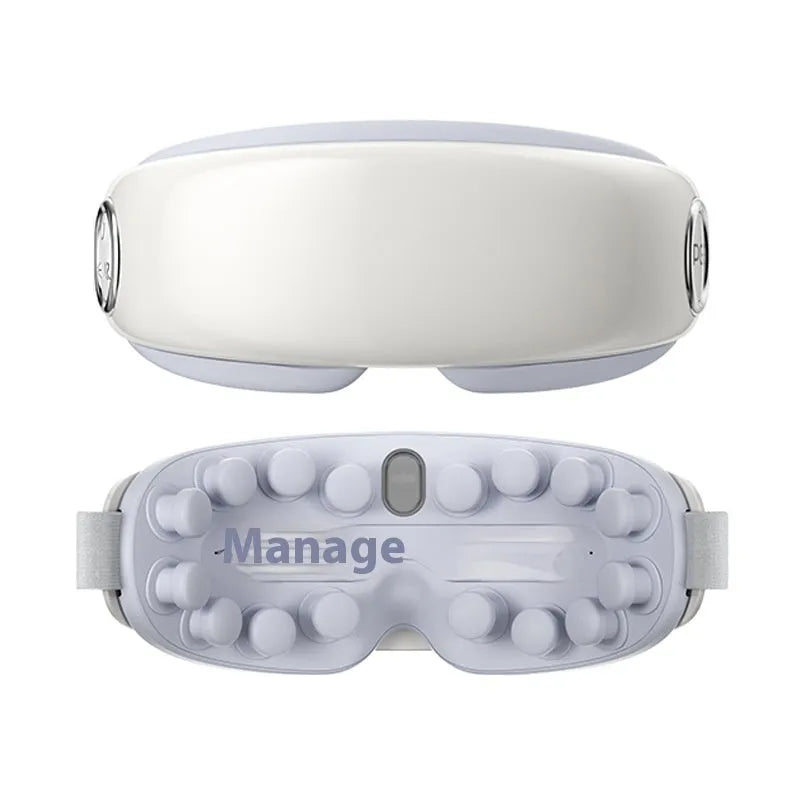 Purplish Gray Bluetooth steam smart eye moisturising instrument with hot compress function on a table.