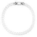 13mm unisex ceramic chain necklace in 45cm and 50cm lengths with white, black, and titanium steel options