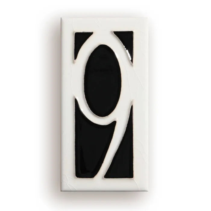Handmade retro enamel art ceramic doorplate showing design options on a 76x152mm plate.