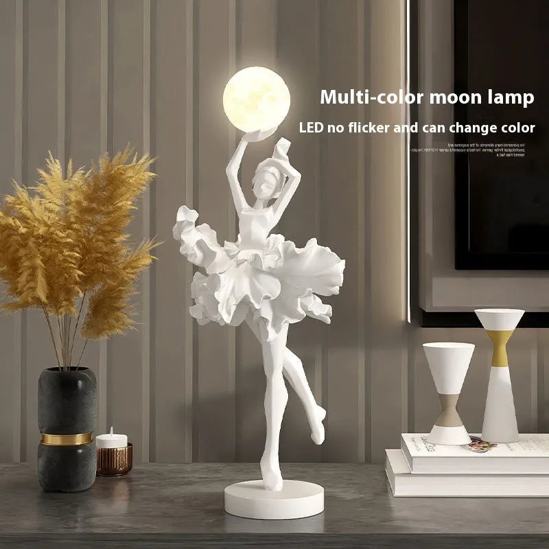 Minimalist USB resin night light ornament in Black Gold, Light Blue, Pink, or White.