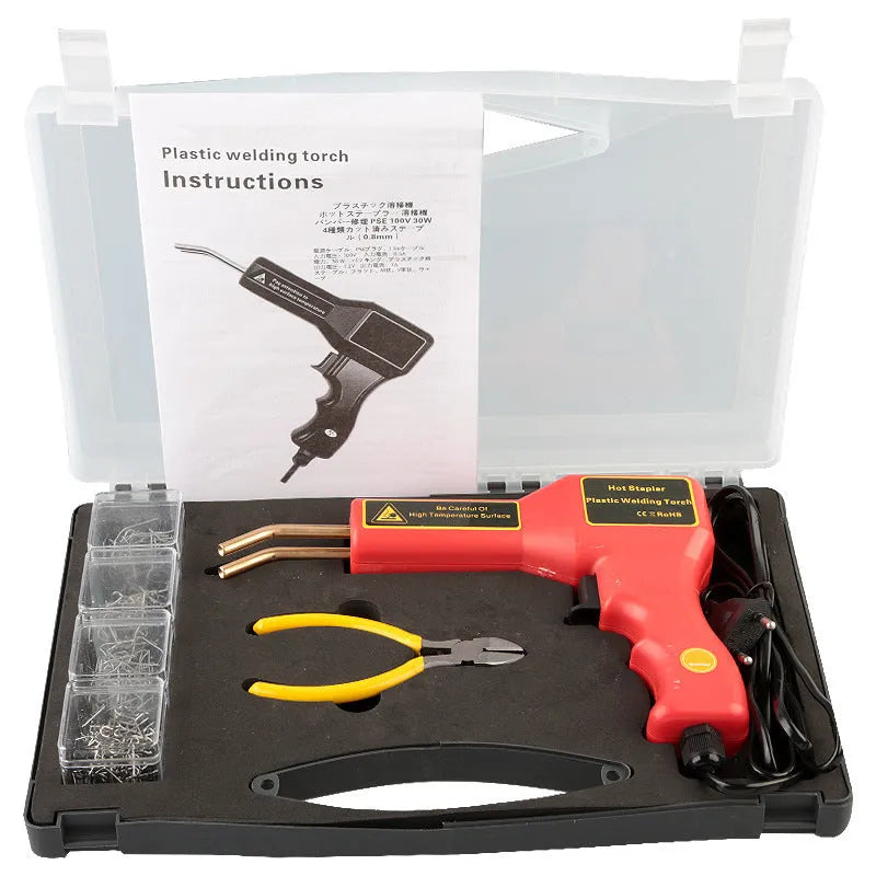Plastic repair welding gun with LED light for car bumper repairs on 220V power