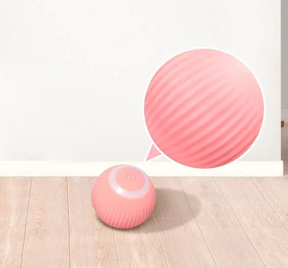 Cat Gravity Intelligent Rolling Ball 43mm automatic rotating ball in green, with bionic motion obstacle avoidance on a hard floor