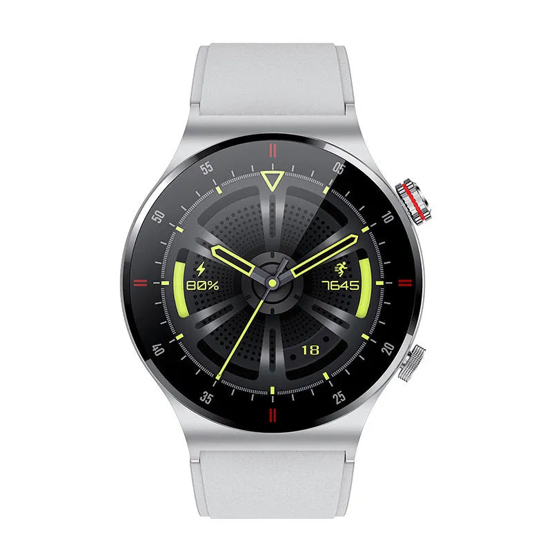 Smart Bluetooth call sports watch with 1.28 TFT screen, silicone wristband and 260mAh battery in black or silver