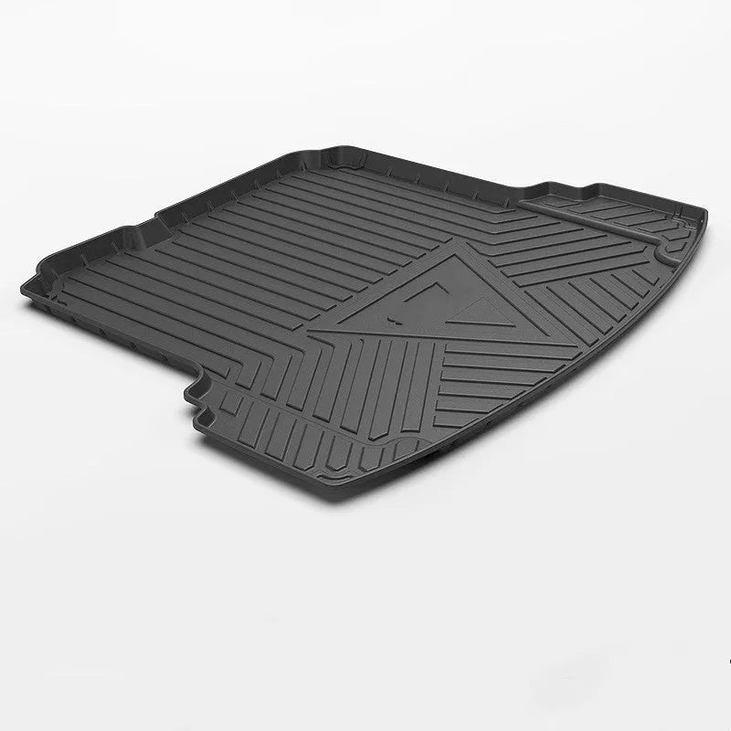 Black carbon fibre pattern TPE car boot liner for vehicle cargo protection