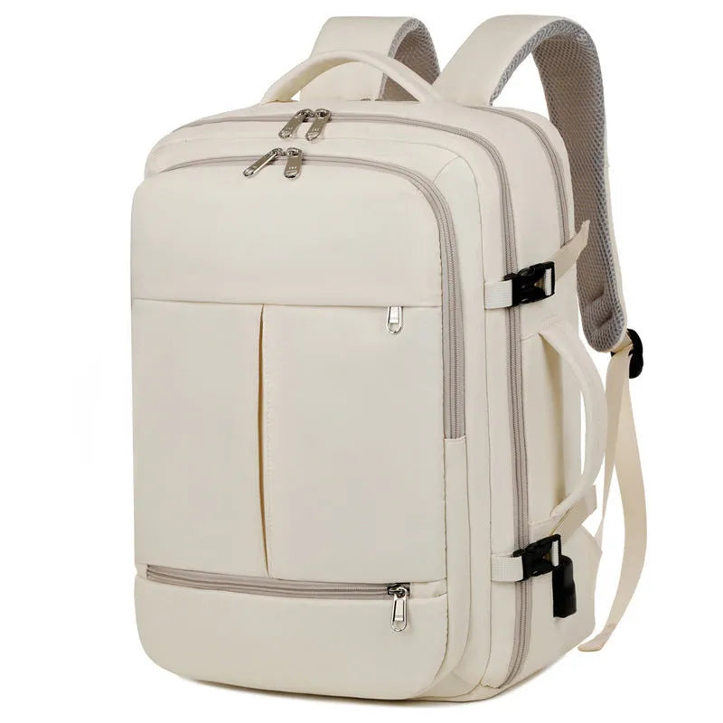 Waterproof oxford cloth backpack in multiple colours with laptop compartment and zippered pockets