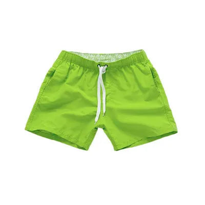 Men's summer surf shorts in plain colour, straight-leg beach pants