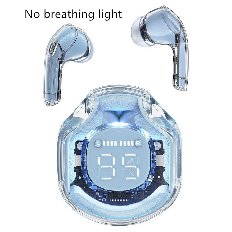 Transparent wireless Bluetooth headset in multiple colours with in-ear design