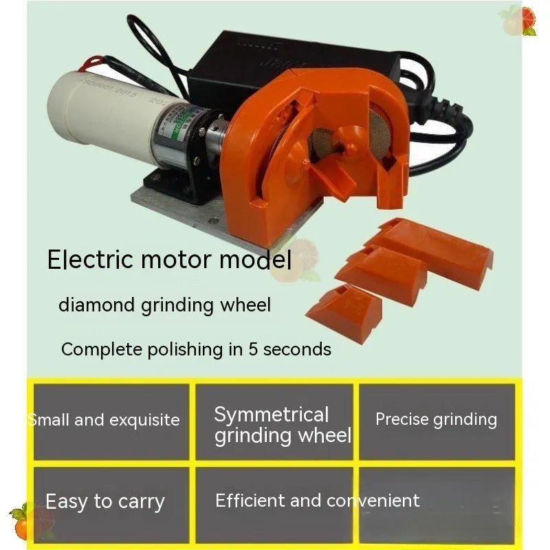 Orange and black grinding drill attachment with irregular sanders and replacement wheels