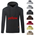 Men's jacquard hoodie long sleeve pullover casual solid colour cotton blend sweatshirt