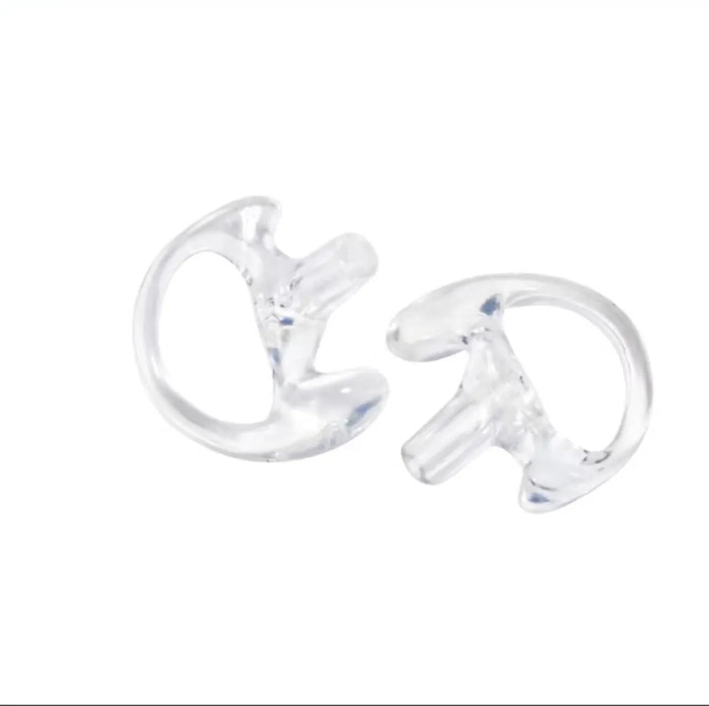 Pair of soft silicone ear hanging accessories for walkie talkie air conduit earphones in three sizes L M S