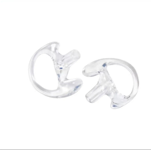 Pair of soft silicone ear hanging accessories for walkie talkie air conduit earphones in three sizes L M S