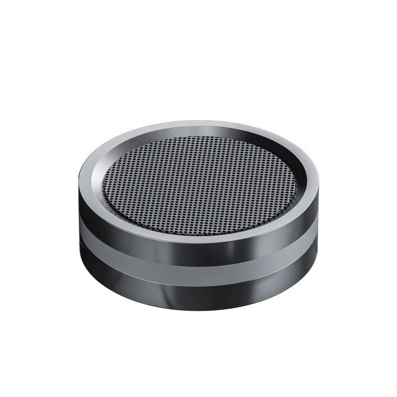 Portable wireless Bluetooth speaker with steel gun design, ABS shell, 80x36mm, black, with USB port