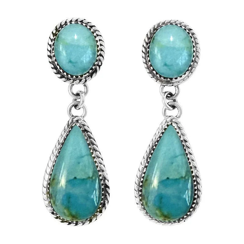 Classical Temperament Water Drop Earrings for women white gold colour copper drop shape geometric Chinese style