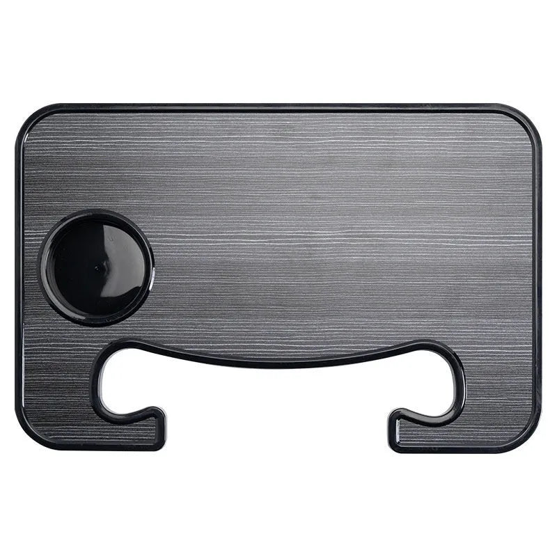 Car steering wheel tray table with cup holder in black ABS plastic