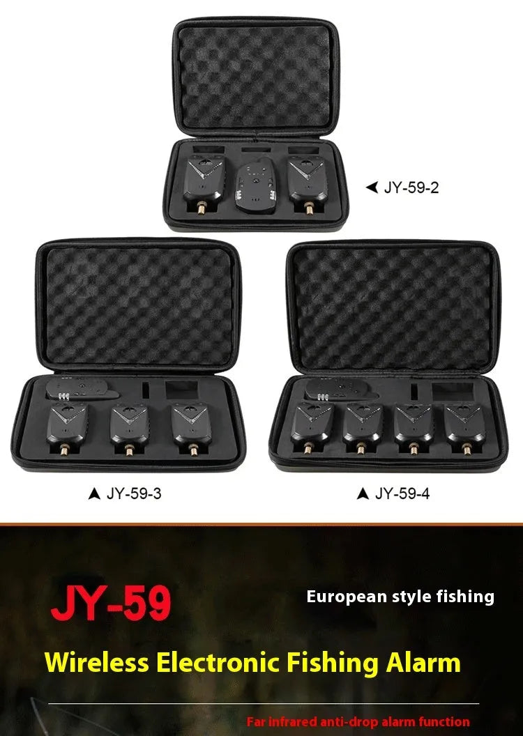 Wireless fishing electronic alarm with ABS housing for carp and coarse fishing