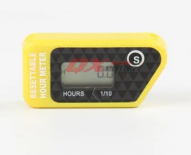 Black waterproof LCD single timing maintenance reminder timer for vehicles and machinery.