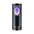 Black ABS smart car air purifier with USB cable, 68x187mm, 12M negative ion rating