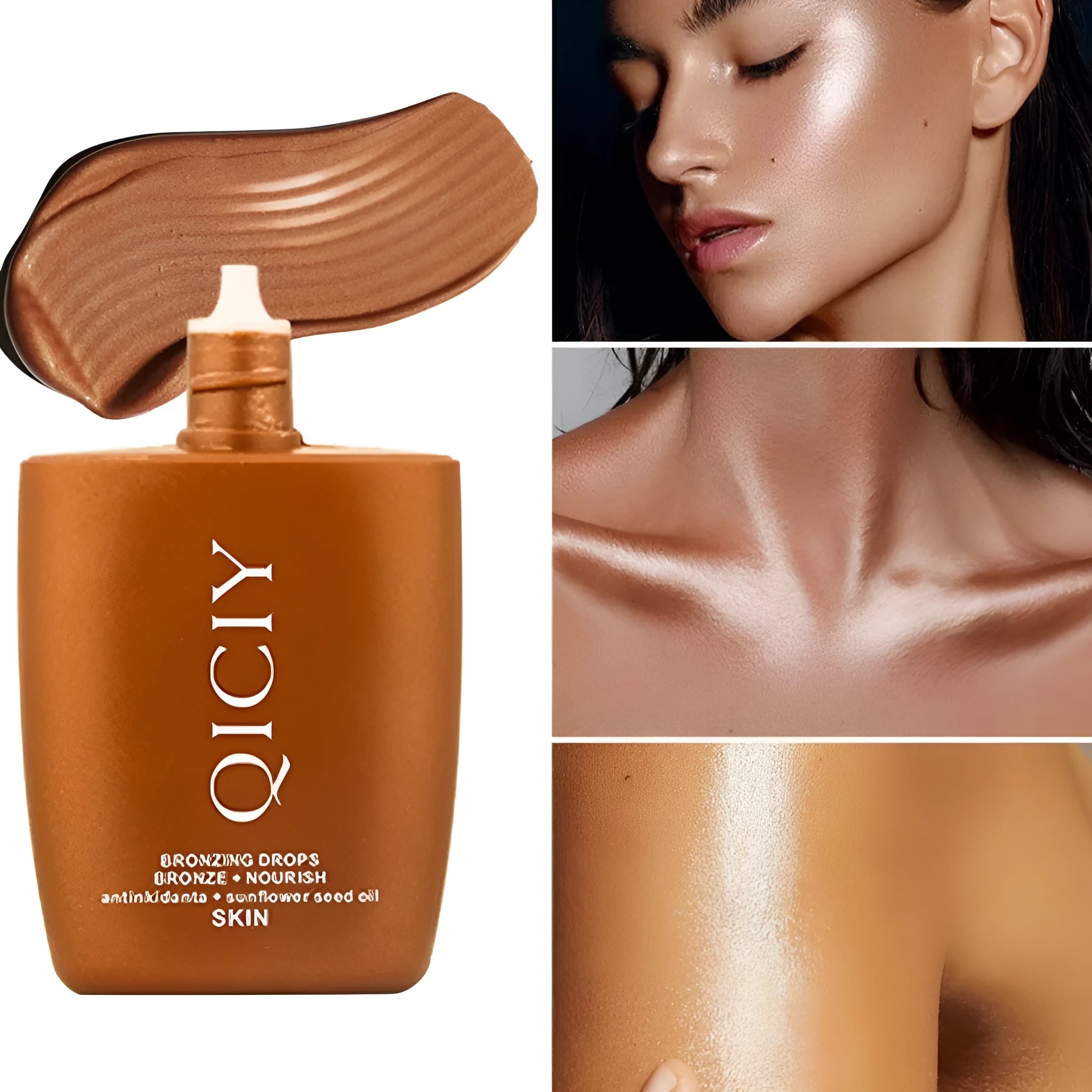 30ML contouring liquid bottle for face and body brightening with four colour options