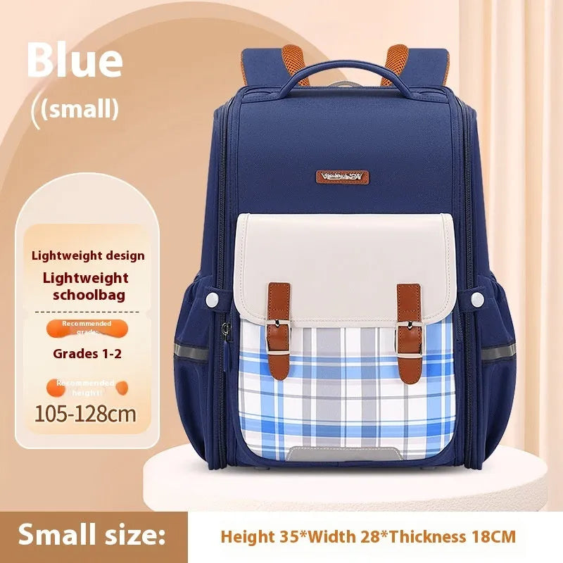 Student schoolbag in Oxford cloth with large capacity and lightweight design for grades 5-6