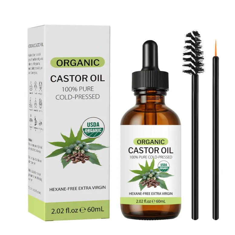 Rosemary hair care oil 60ml white bottle smooth anti-frizz castor oil treatment for damaged hair