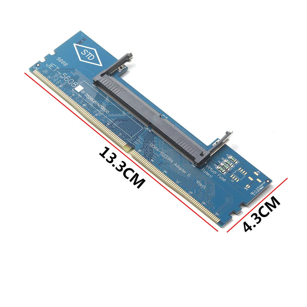 DDR4 laptop to desktop memory test adapter card in electrostatic bag with memory stick