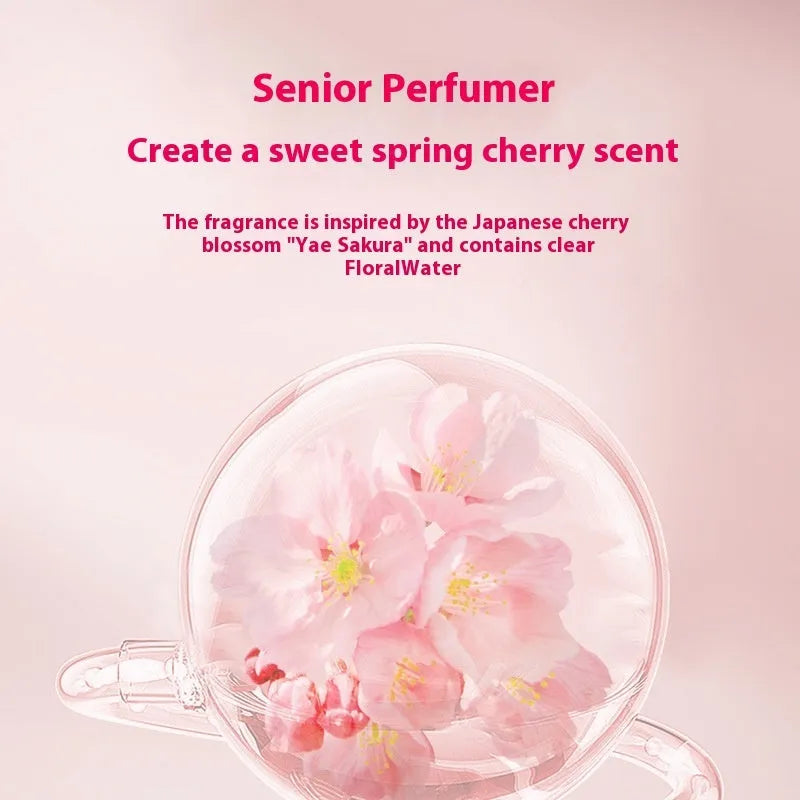 Sakura Cherry Blossom Shampoo, Hair Conditioner, and Shower Gel 500ml bottle set.