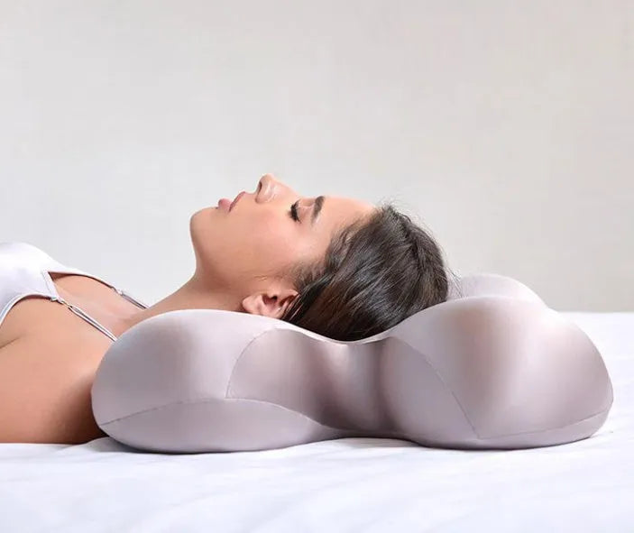 Purple memory foam side sleeping pillow 58x40cm for adults
