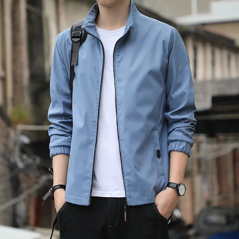 Korean style loose lapel casual jacket in thin fabric available in multiple colours