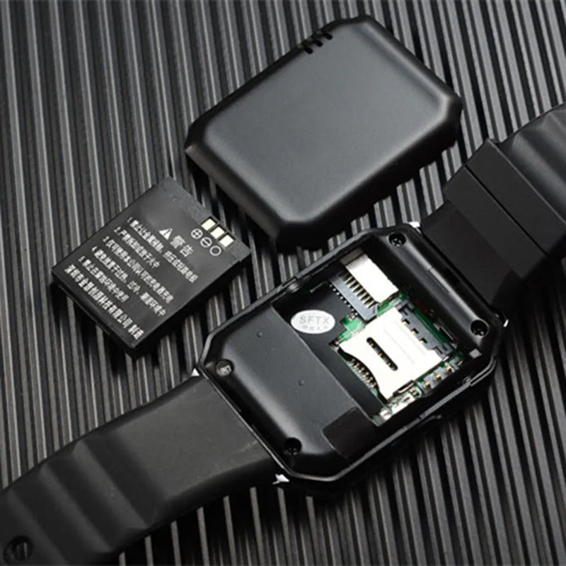 Silver grey smart watch with a 1.44-inch touch screen on a wrist strap.